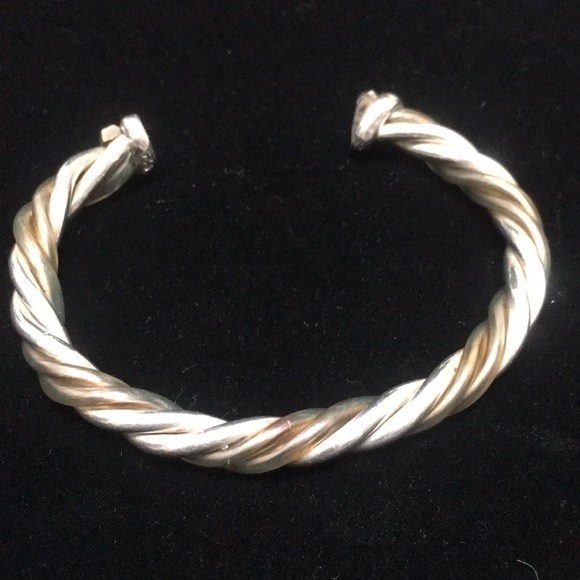 Mixed Media Brutalist MidCenturyModern Cuff - Picture 1 of 5